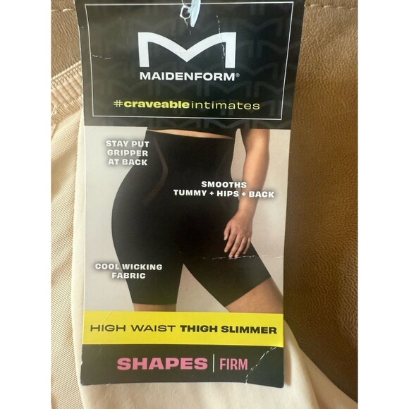 NWT Maidenform Size 2XL High Waist Thigh Slimmer Firm Control Beige Shapewear - Picture 2 of 6